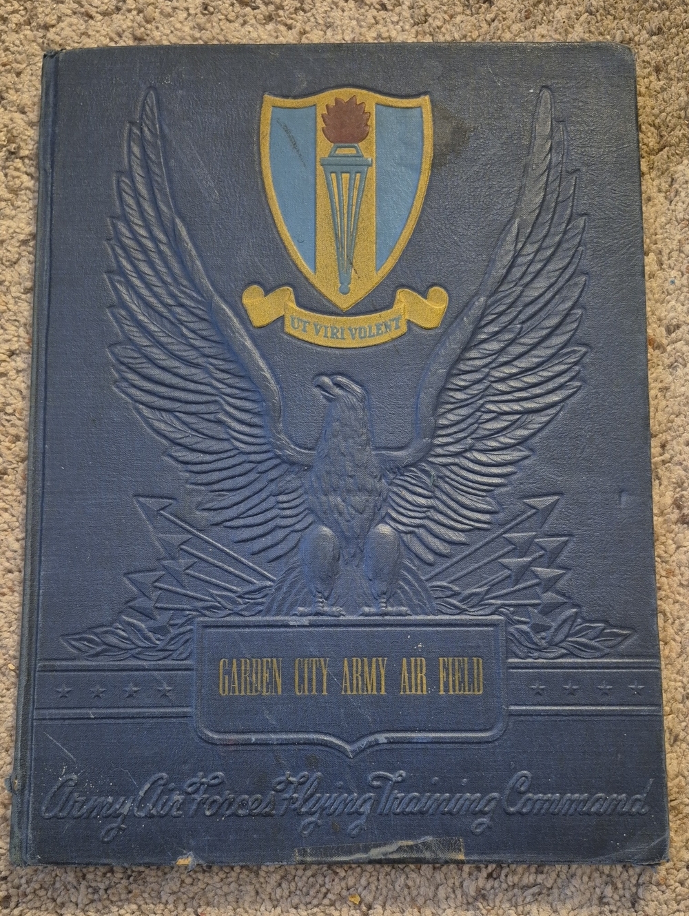 1943 WWII Garden City Army Air Field Yearbook Vintage Military Collectible Book